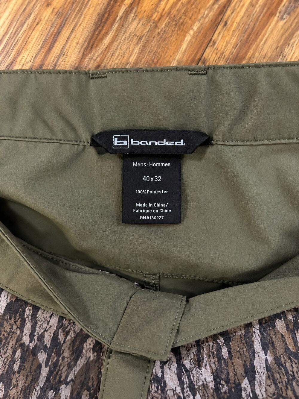Banded Men's Camouflage Hunting Cargo Pants 40x32 Olive Green